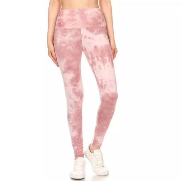 💲1️⃣0️⃣ Bundled ✔️Mauve Marble Pink High Waist Yoga Leggings One size) - Picture 1 of 7